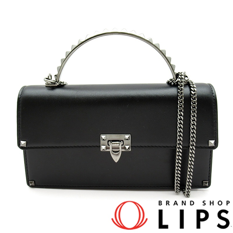 ロックスタッズ チェーン ミニバッグ