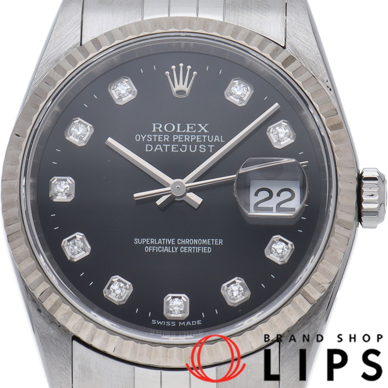 デイトジャスト メンズ時計 10Pダイヤ