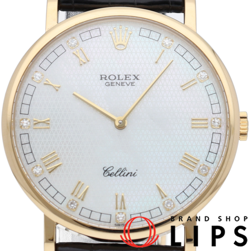 チェリーニ メンズ時計 11Pダイヤ シェル OH済