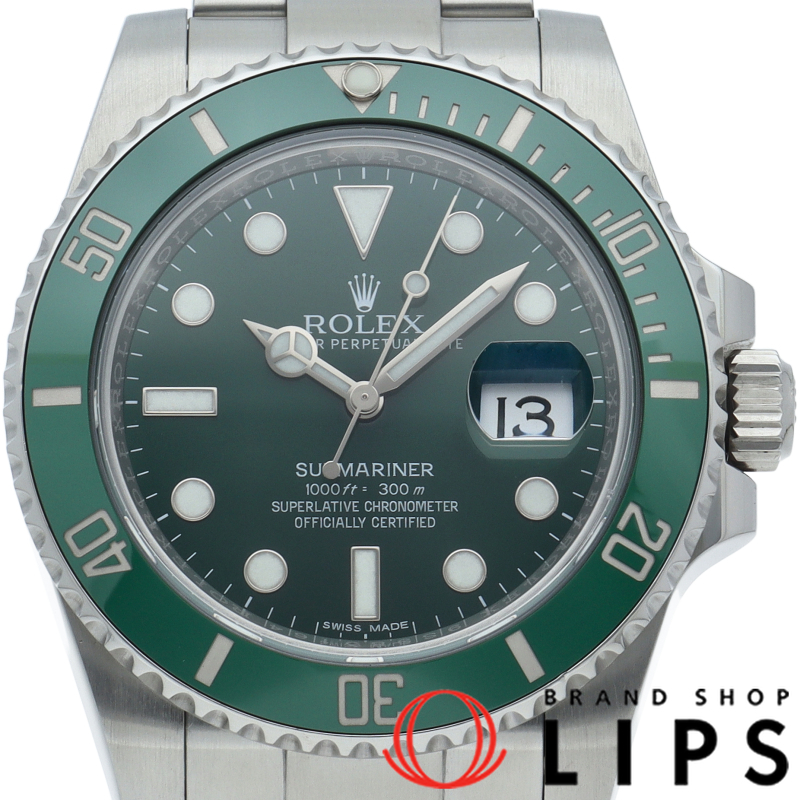 サブマリーナデイト ウォッチ グリーン 鏡面バックル