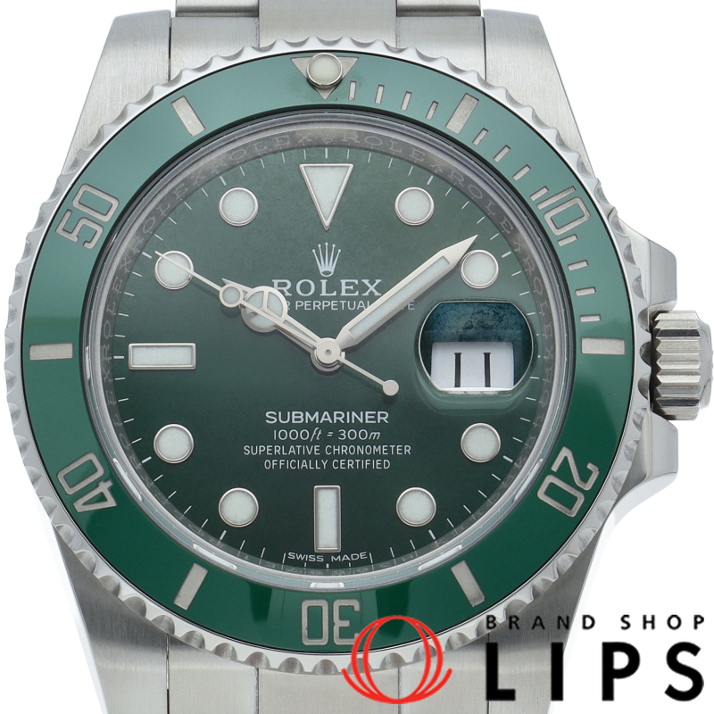 サブマリーナデイト ウォッチ グリーン 鏡面バックル