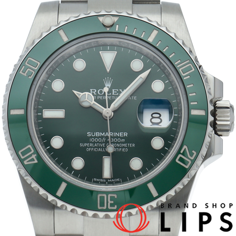 サブマリーナデイト ウォッチ グリーン 鏡面バックル