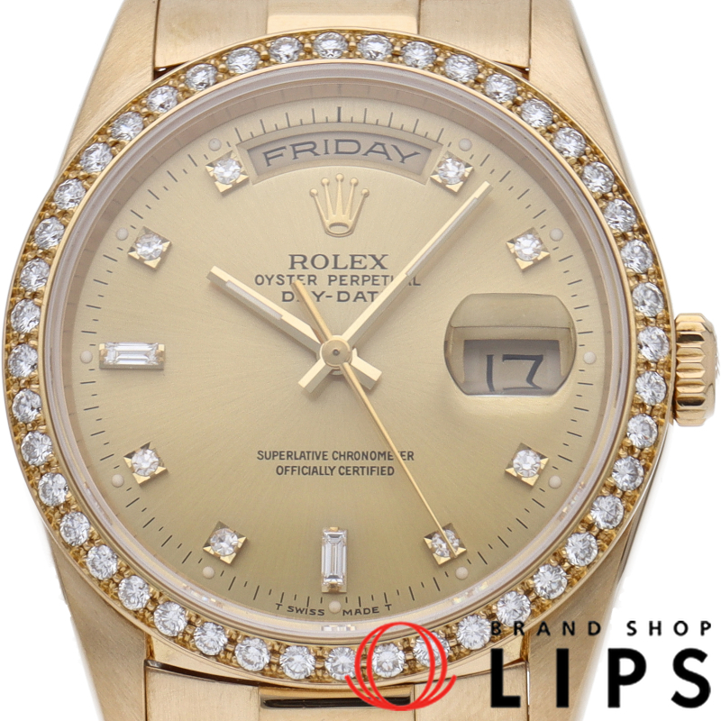 デイデイト ウォッチ ダイヤベゼル 10Pダイヤ