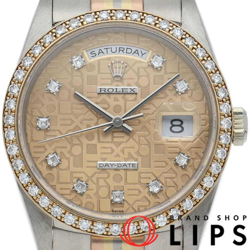 デイデイト トリドール ウォッチ 10Pダイヤ コンピューター