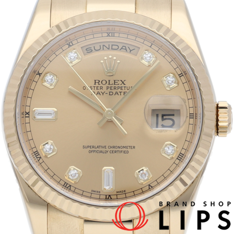 デイデイト 36 ウォッチ 10Pダイヤ 新型バックル