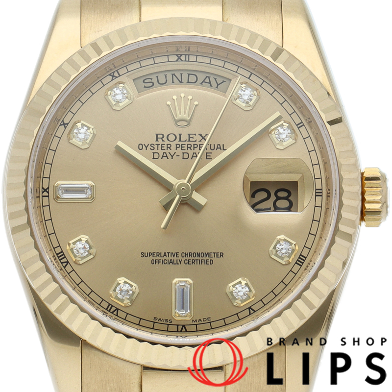 デイデイト36 ウォッチ 10Pダイヤ 新型バックル