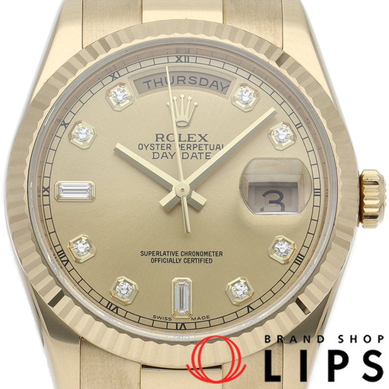 デイデイト36 ウォッチ 10Pダイヤ 新型バックル