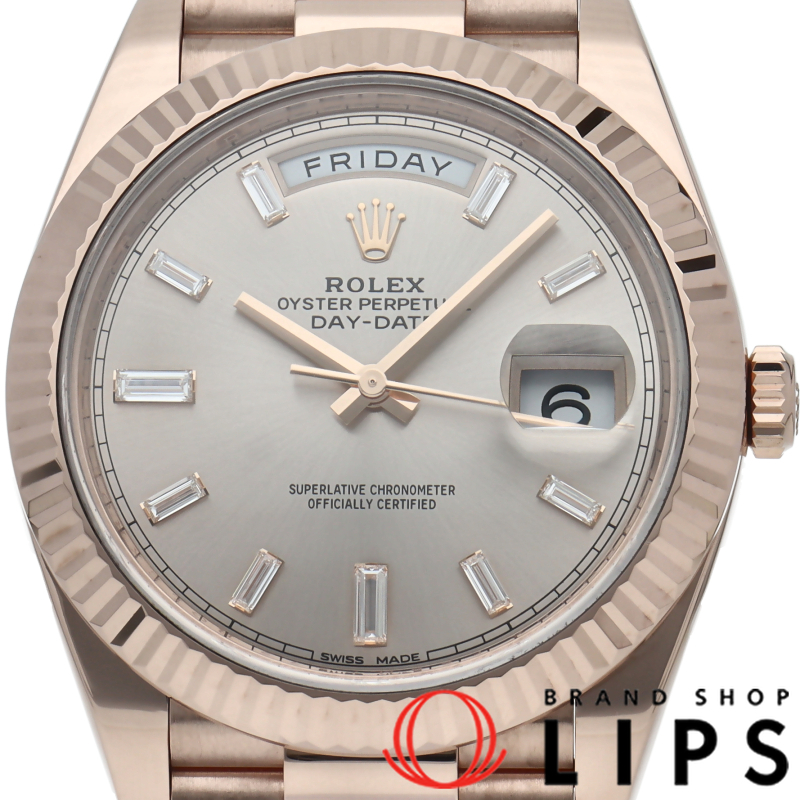 デイデイト40 ウォッチ 10Pバゲットダイヤ