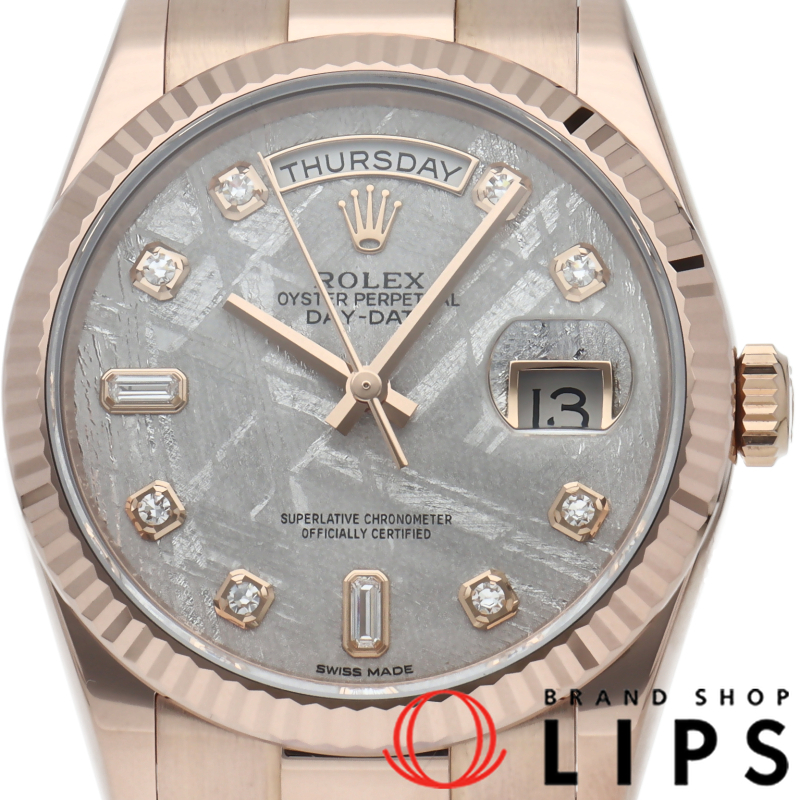 デイデイト36 ウォッチ 10Pダイヤ メテオライト