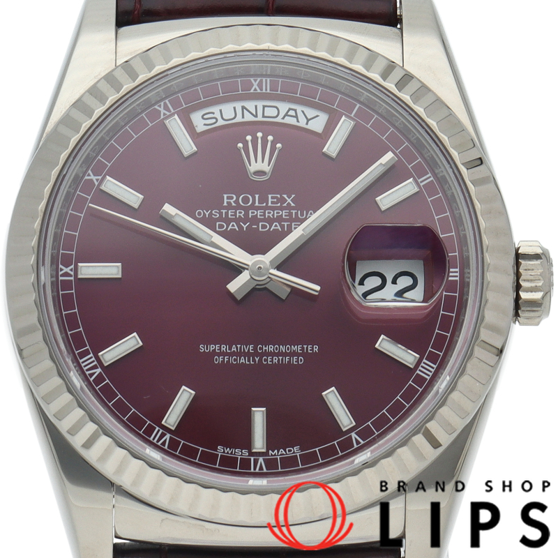 デイデイト36 ウォッチ 希少なチェリー文字盤