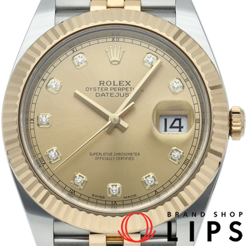 デイトジャスト41 メンズ時計 10Pダイヤ ジュビリー