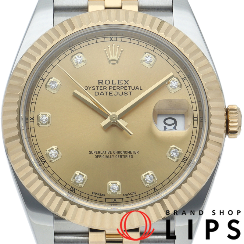 デイトジャスト41 メンズ時計 10Pダイヤ ジュビリー