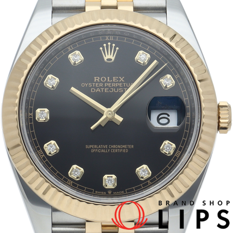 デイトジャスト41 メンズ時計 ジュビリー 10Pダイヤ ブラック