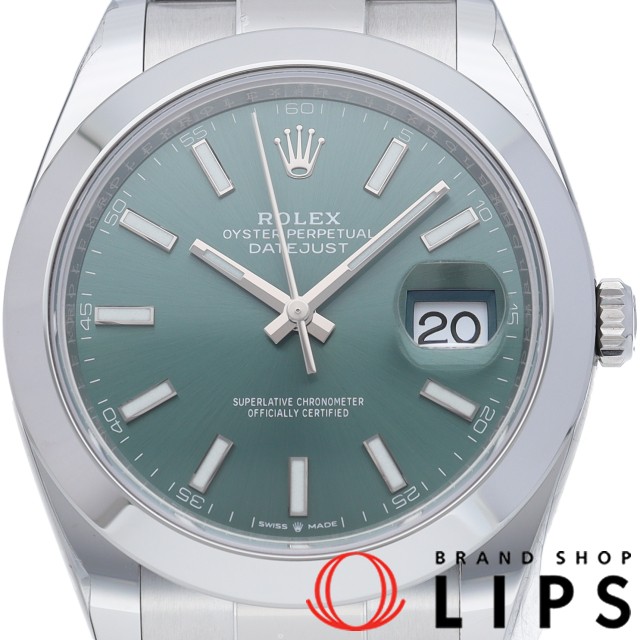 デイトジャスト 41 メンズ時計 オイスター ミントグリーン