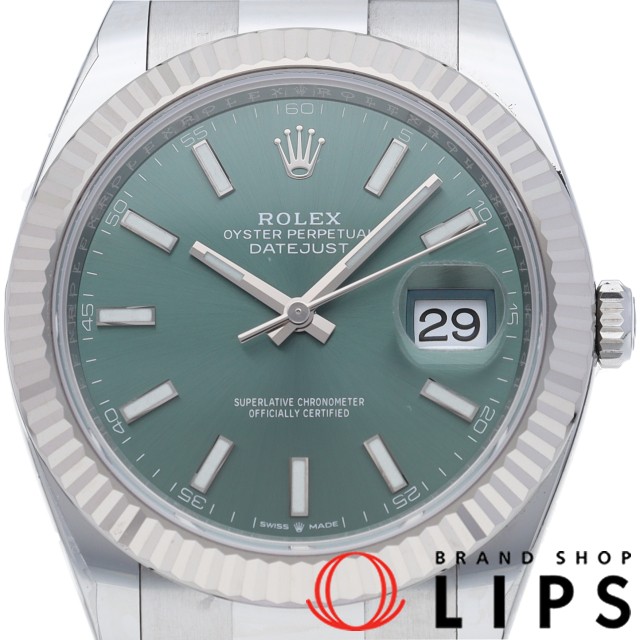 デイトジャスト 41 メンズ時計 オイスター グリーン