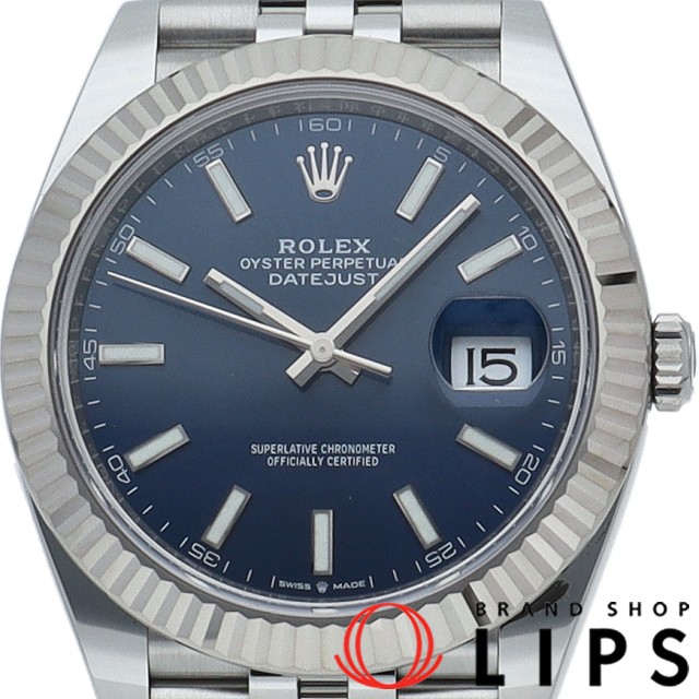 デイトジャスト 41 メンズ時計 ジュビリー ブルー