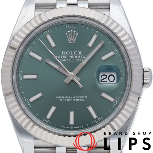 デイトジャスト 41 メンズ時計 ジュビリー グリーン