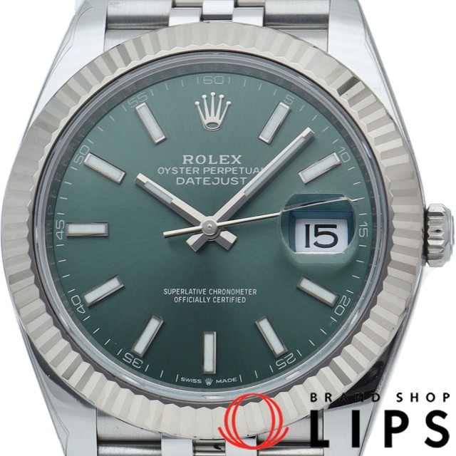 デイトジャスト 41 メンズ時計 ジュビリー ミントグリーン