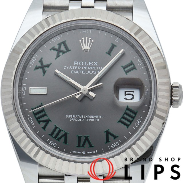 デイトジャスト 41 メンズ時計 ジュビリー スレートローマン ウィンブルドン