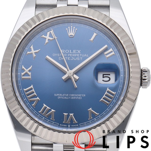 デイトジャスト 41 メンズ時計 ジュビリー アズーロブルー