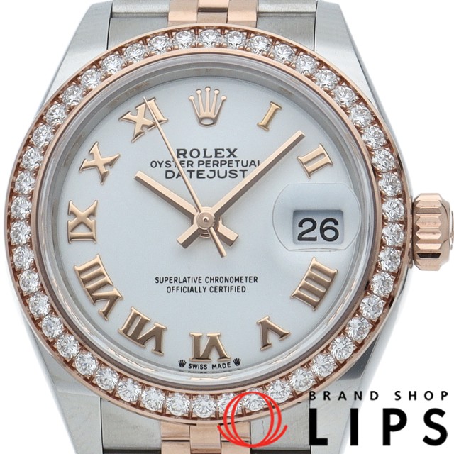 デイトジャスト 28 レディース時計 ダイヤベゼル 10Pダイヤ