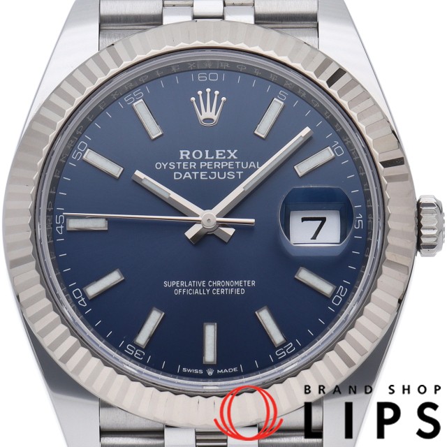 デイトジャスト 41 メンズ時計 ジュビリー ブルー