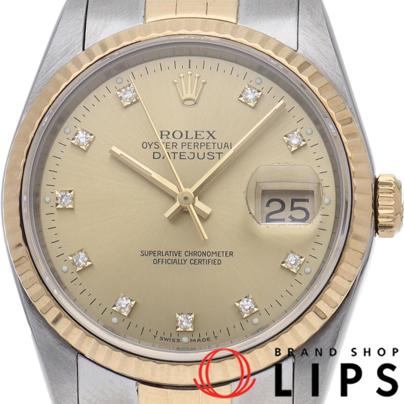 デイトジャスト メンズ時計 10Pダイヤ