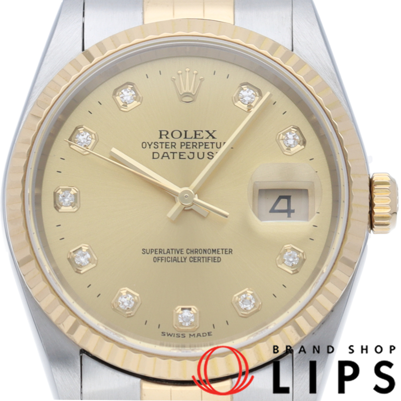 デイトジャスト メンズ時計 10Pダイヤ