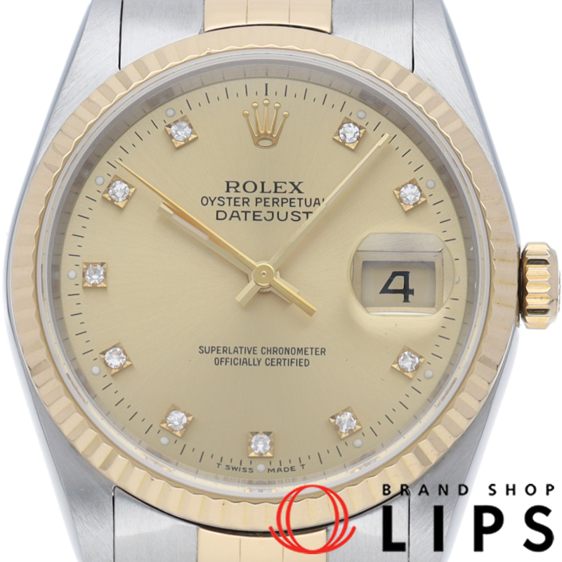 デイトジャスト メンズ時計 10Pダイヤ