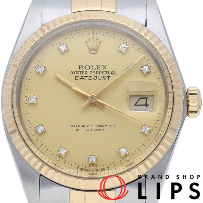 デイトジャスト メンズ時計 10Pダイヤ アンティーク