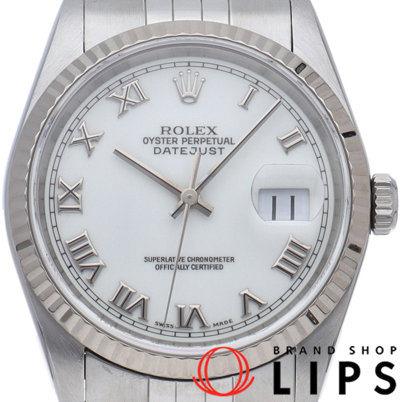 デイトジャスト メンズ時計 ホワイトシャンタン