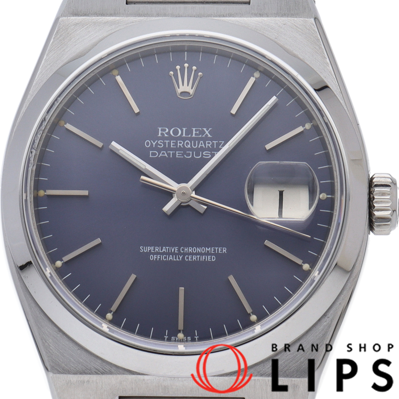 デイトジャスト メンズ時計 オイスター クォーツ ブルー