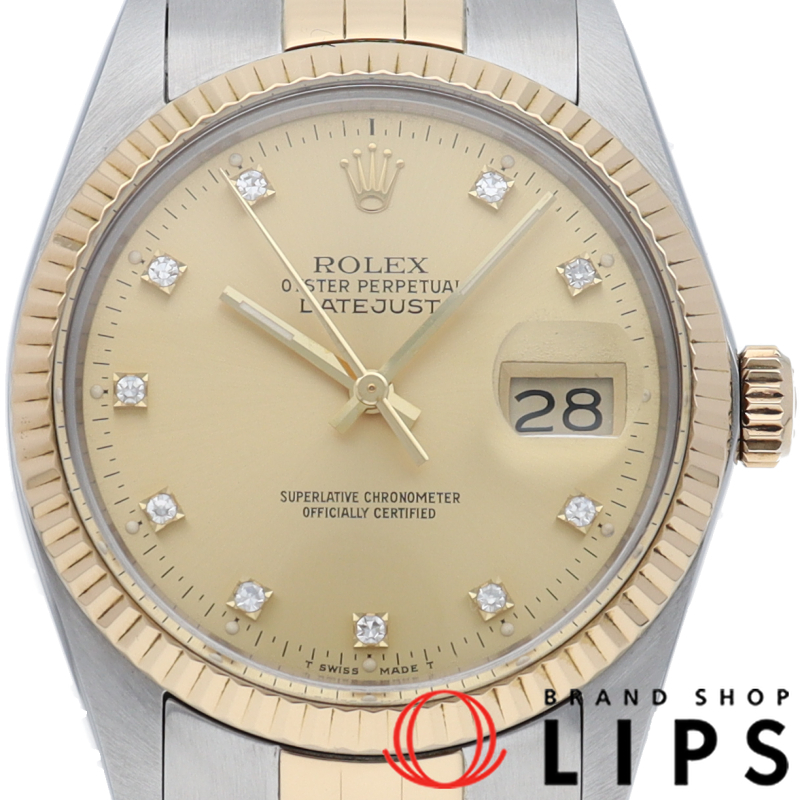 デイトジャスト メンズ時計 10Pダイヤ アンティーク