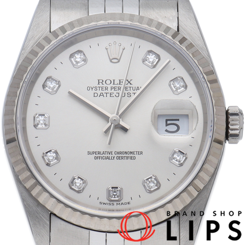 デイトジャスト メンズ時計 10Pダイヤ