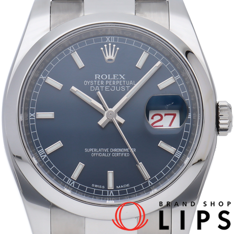 デイトジャスト 36 メンズ時計 ブルー