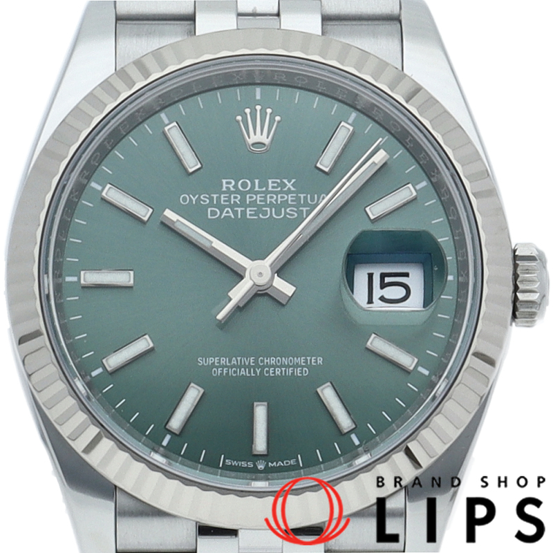 デイトジャスト 36 メンズ時計 ジュビリー ミントグリーン