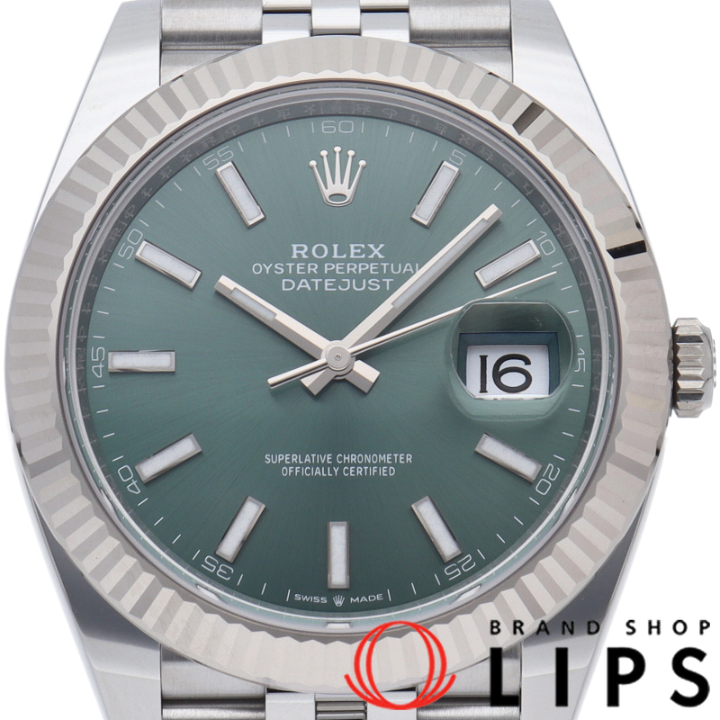 デイトジャスト 41 メンズ時計 ジュビリー ミントグリーン