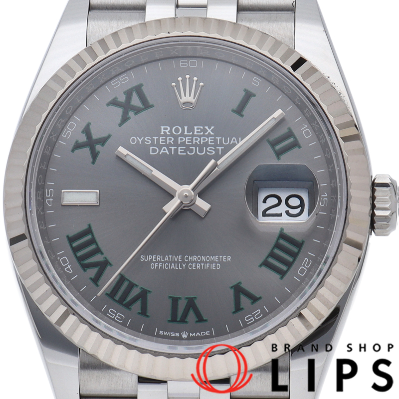 デイトジャスト 36 メンズ時計 ジュビリー スレートローマン ウィンブルドン