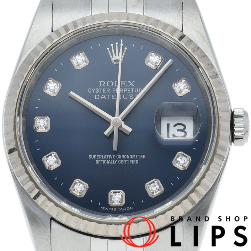 デイトジャスト メンズ時計 10Pダイヤ