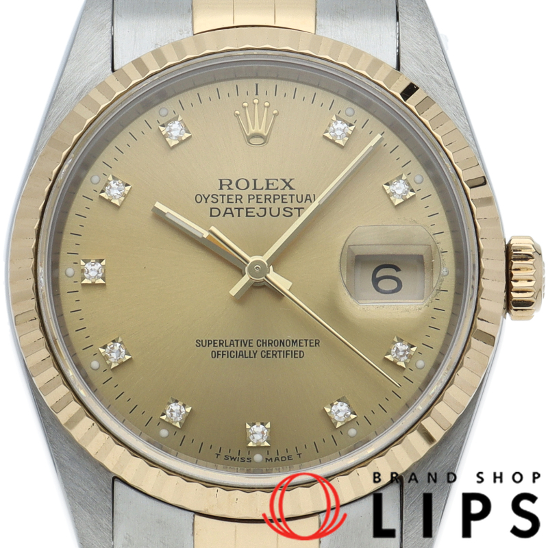 デイトジャスト メンズ時計 10Pダイヤ