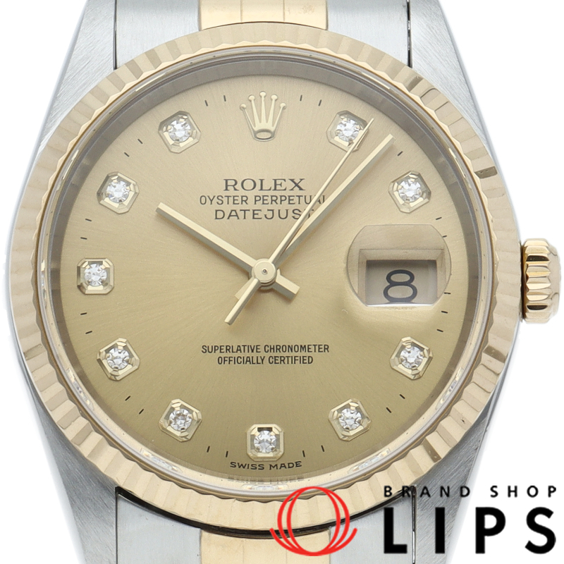 デイトジャスト メンズ時計 10Pダイヤ