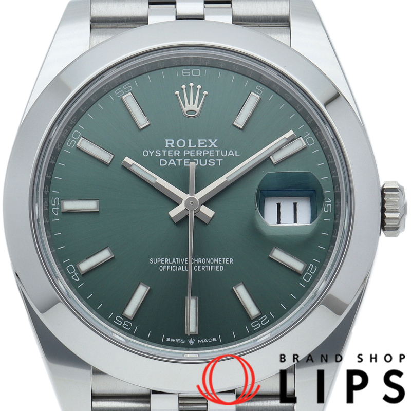 デイトジャスト 41 メンズ時計 ジュビリー ミントグリーン