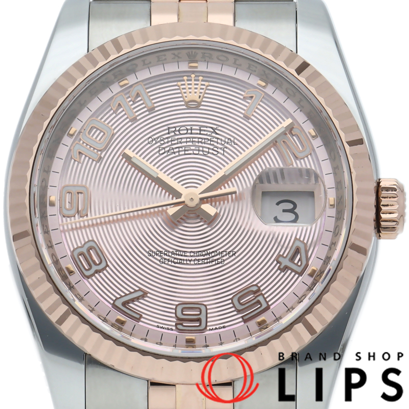 デイトジャスト36 メンズ時計 コンセントリック