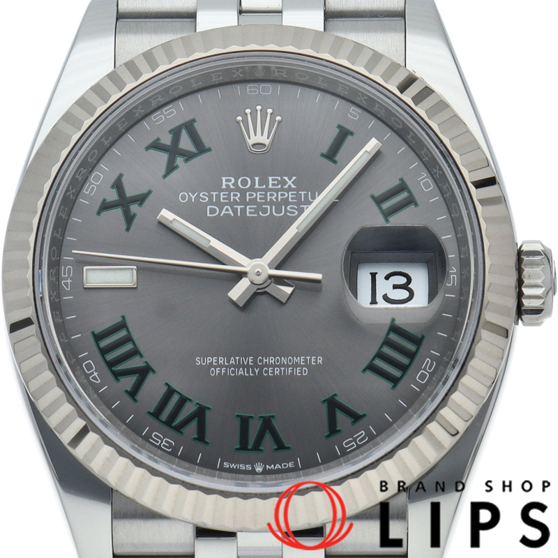 デイトジャスト36 メンズ時計 ジュビリー スレートローマン ウィンブルドン