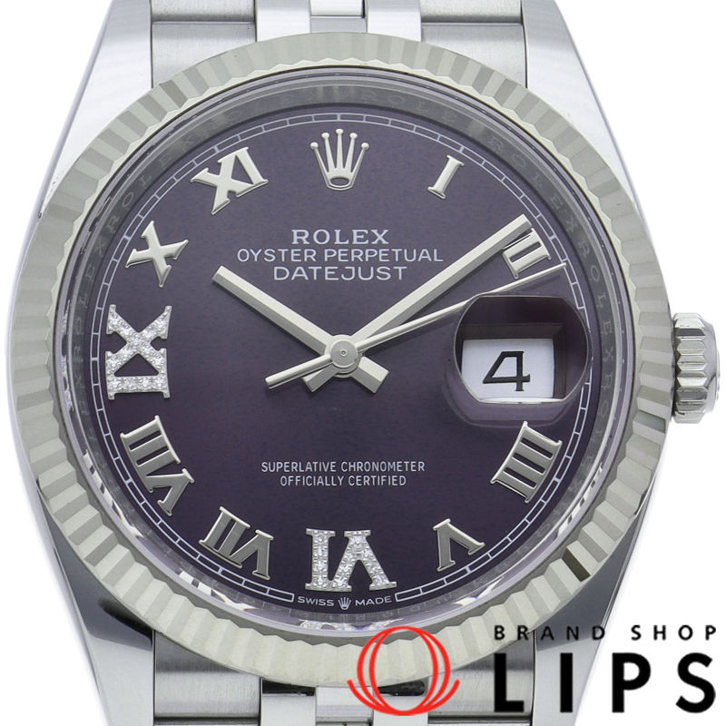 デイトジャスト36 メンズ時計 VI･IXダイヤ ジュビリー オーベルジーヌ