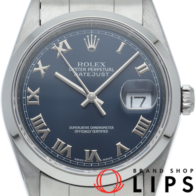 デイトジャスト メンズ時計 ブルー OH済