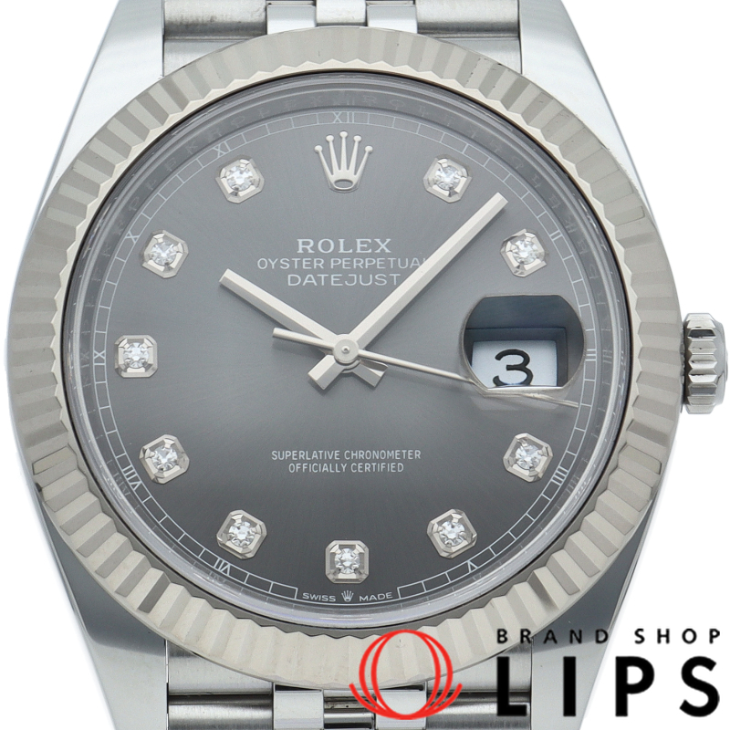 デイトジャスト41 メンズ時計 10Pダイヤ ジュビリー