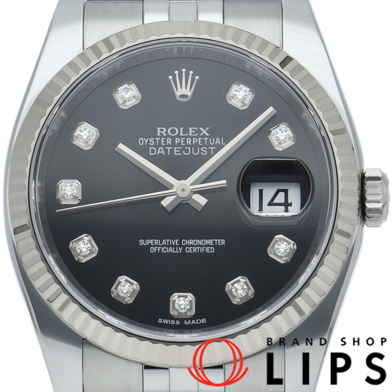 デイトジャスト36 メンズ時計 10Pダイヤ