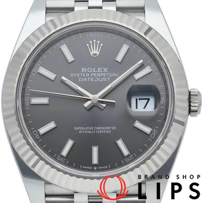 デイトジャスト41 メンズ時計 ジュビリー スレート