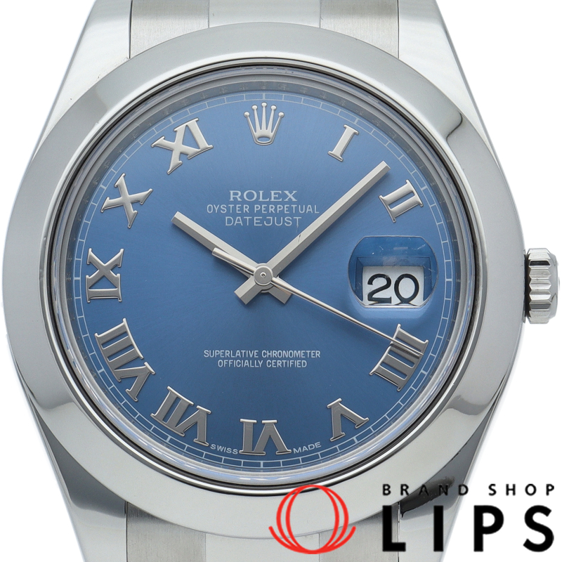 デイトジャスト2 メンズ時計 ブルー